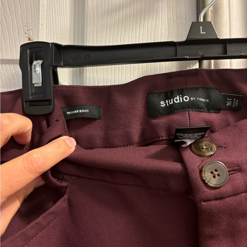 Torrid Size 16T Burgundy Bootcut Trousers - Picture 3 of 4